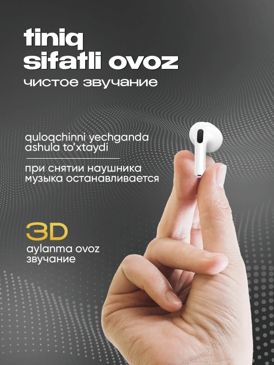 Simsiz quloqchinlar Pods 4 ANC DUBAI, iPhone va Android uchun