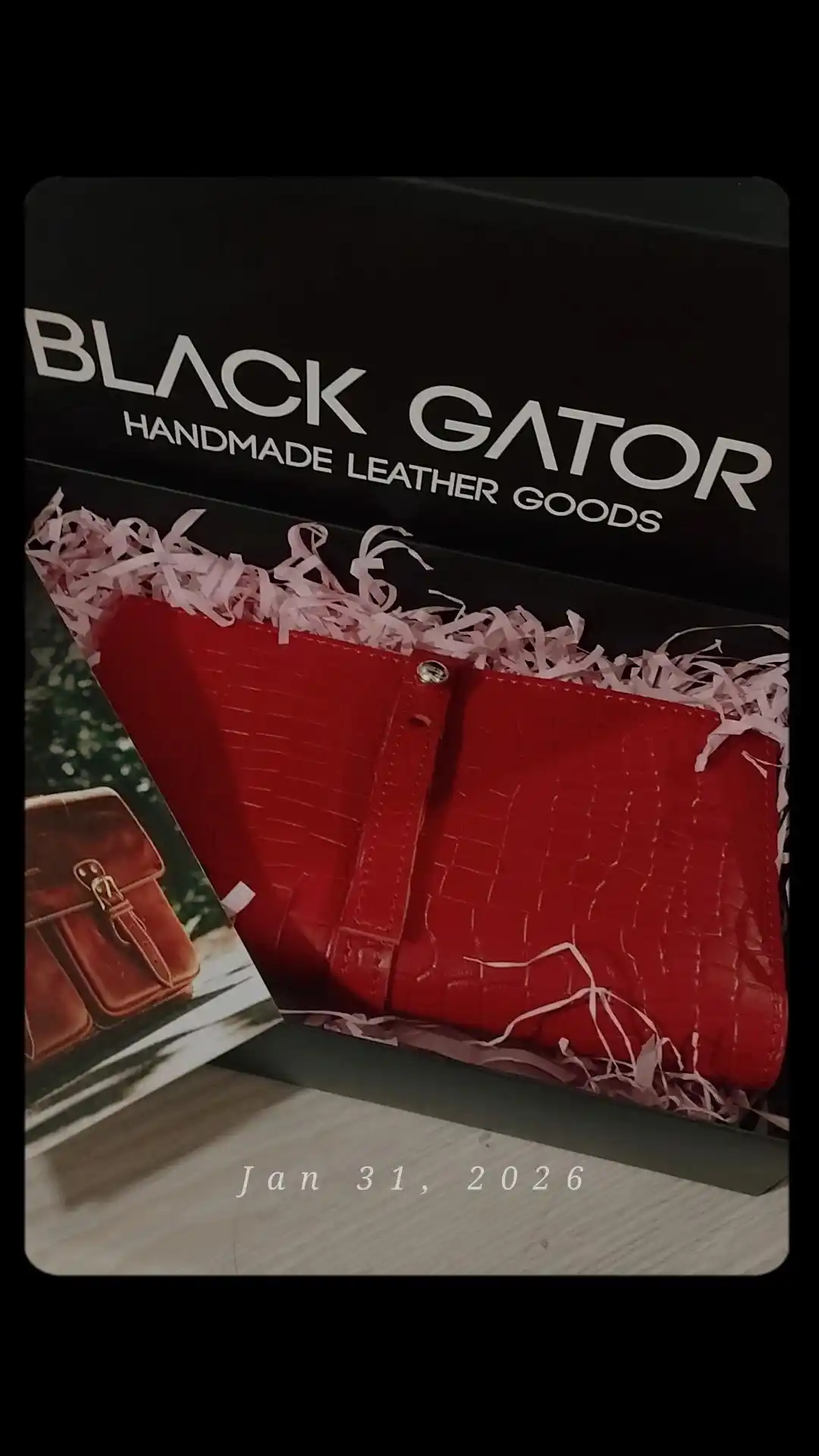 Ayollar portmone Charme Black Gator, tabiiy charmdan