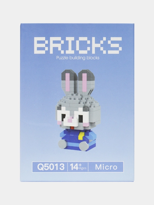 3D мини-конструктор Bricks Лис Ник Уайлд, Зверополис, наноблоки, 7–10 см