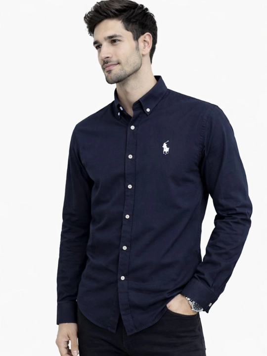 Erkaklar uchun klassik U.S Polo ASSN. ko‘ylak – 100% paxta, bahor-yoz-kuz uchun, 1 razmer kichik