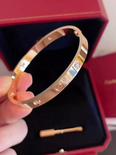 Женский браслет с кольцом Cartier Love, Cartier Clash, Cartier Nail, Bvlgari, Vanclef — FSNLADY-CARTIER-МЕНТОЛ-17
