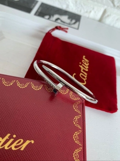 Женский браслет с кольцом Cartier Love, Cartier Clash, Cartier Nail, Bvlgari, Vanclef — FSNLADY-CARTIER-СЕРЕБРН-19