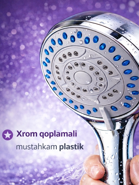 Dush uchun massaj leykasi, bir nechta rejimli, to‘plam