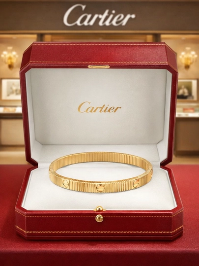 Женский браслет с кольцом Cartier Love, Cartier Clash, Cartier Nail, Bvlgari, Vanclef — FSNLADY-CARTIER-ЖЕЛТ-19