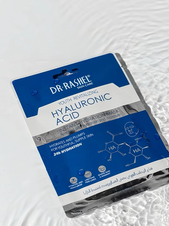 Namlovchi matoli yuz niqobi Dr. Rashel, gialuron kislotasi bilan, 25 g - 
