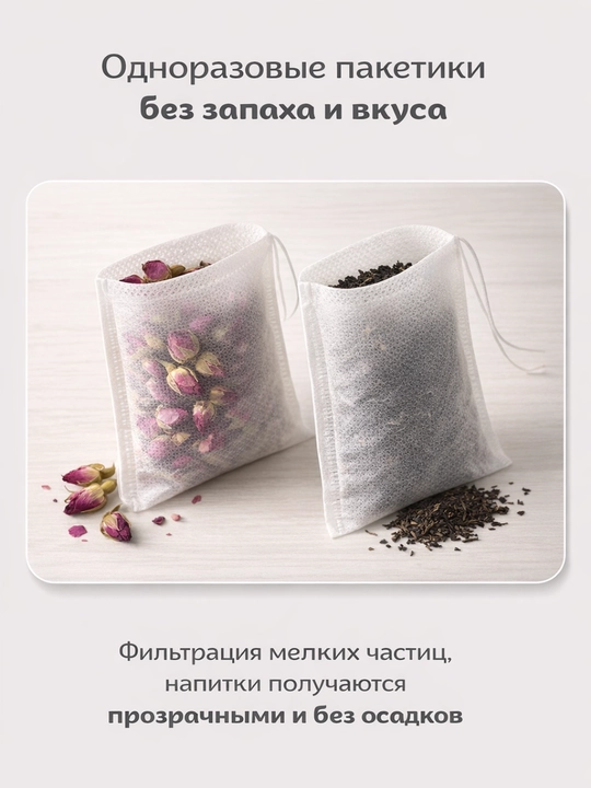 Choy va kofe damlash uchun bir martalik filtr-paketlar, 100 dona