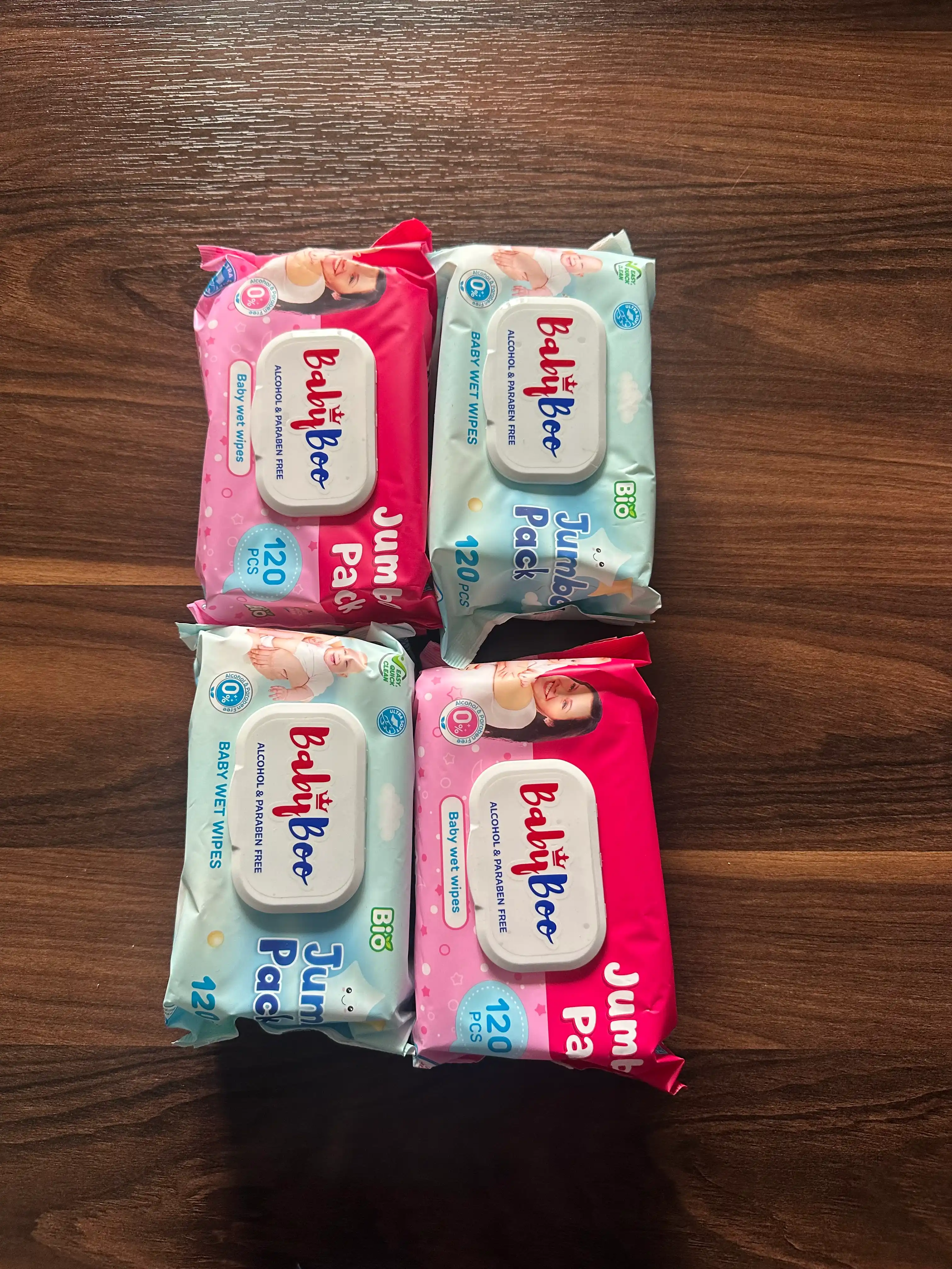 BabyBoo, Blue and Pink nam bolalar salfetkalari, 480 dona