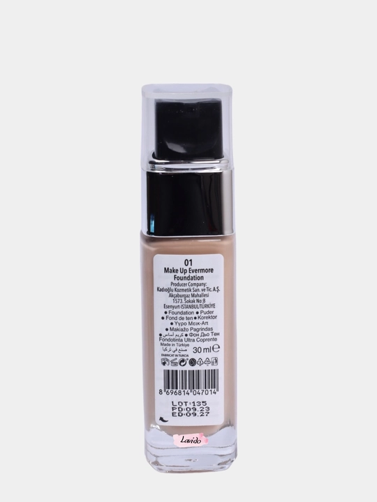 Gabrini Tonal kremi, HD Matte Make Up Evermore, xira, 30 ml