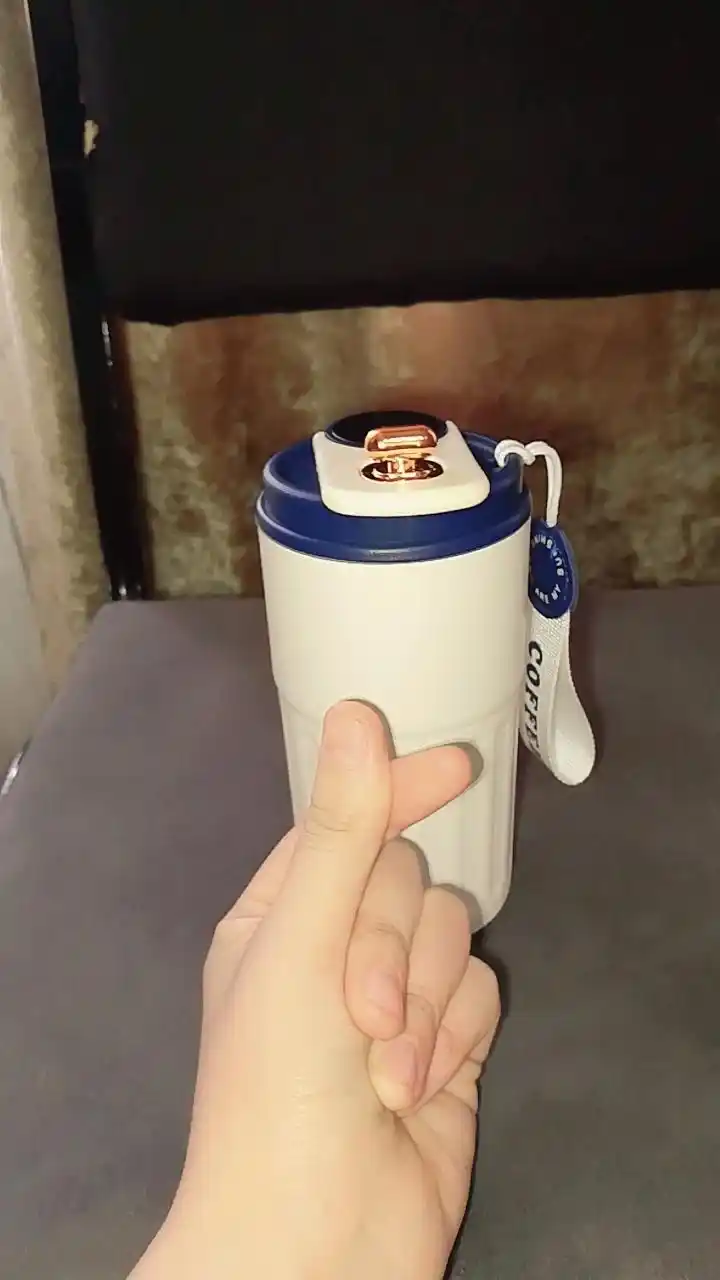 Termokrujka qahva uchun, termos krujka, harorat sensori bilan, 460 ml