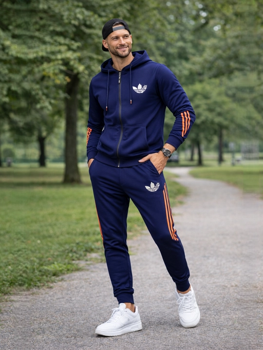 Erkaklar sport kostyumi, ikki qismli, S-3XL o'lchamlari