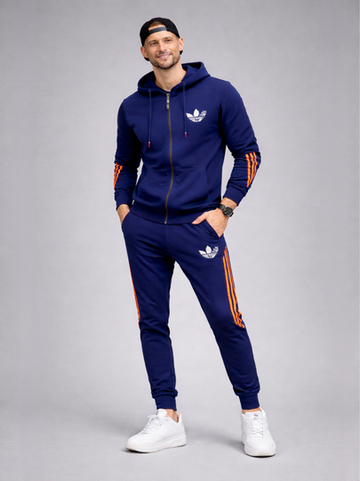 Erkaklar sport kostyumi, ikki qismli, S-3XL o'lchamlari