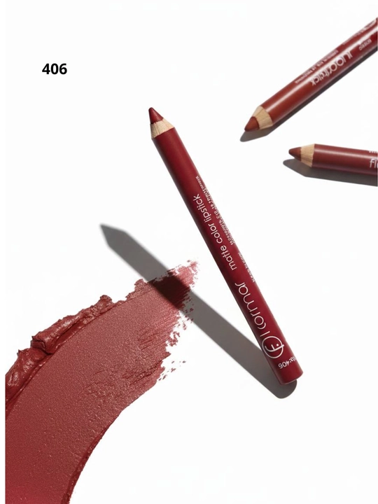 Карандаш для краски для губ Flormar, водостойкий, с точилкой, матовый, 12 разных цветов 