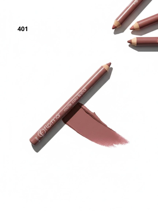 Карандаш для краски для губ Flormar, водостойкий, с точилкой, матовый, 12 разных цветов 