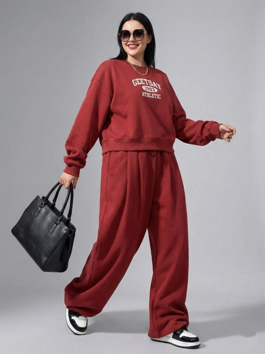 Ayollar oversize sport kostyumi, futbolka va shim S–5XL — ELLY FASHION