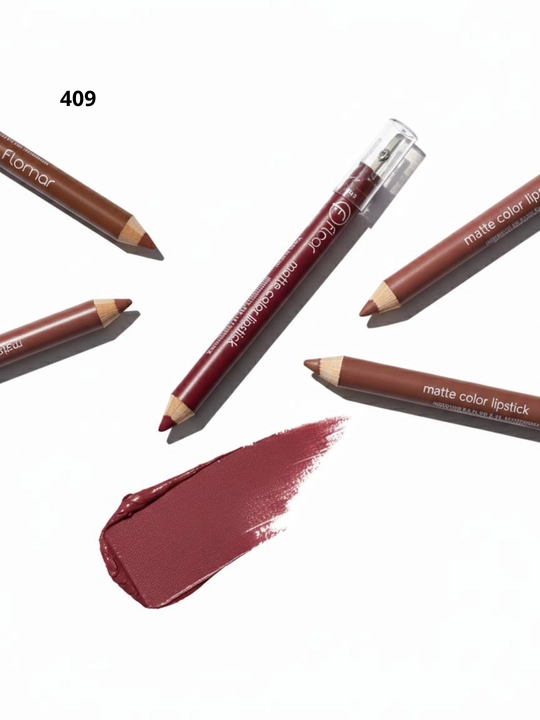 Карандаш для краски для губ Flormar, водостойкий, с точилкой, матовый, 12 разных цветов 