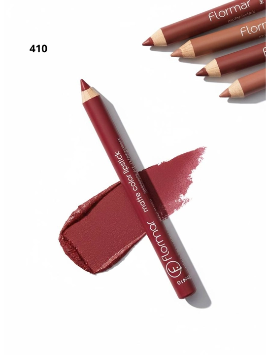 Карандаш для краски для губ Flormar, водостойкий, с точилкой, матовый, 12 разных цветов 