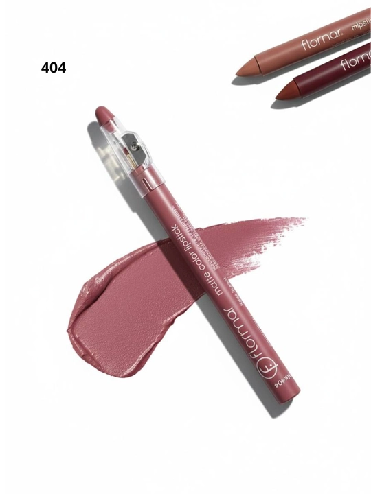 Карандаш для краски для губ Flormar, водостойкий, с точилкой, матовый, 12 разных цветов 