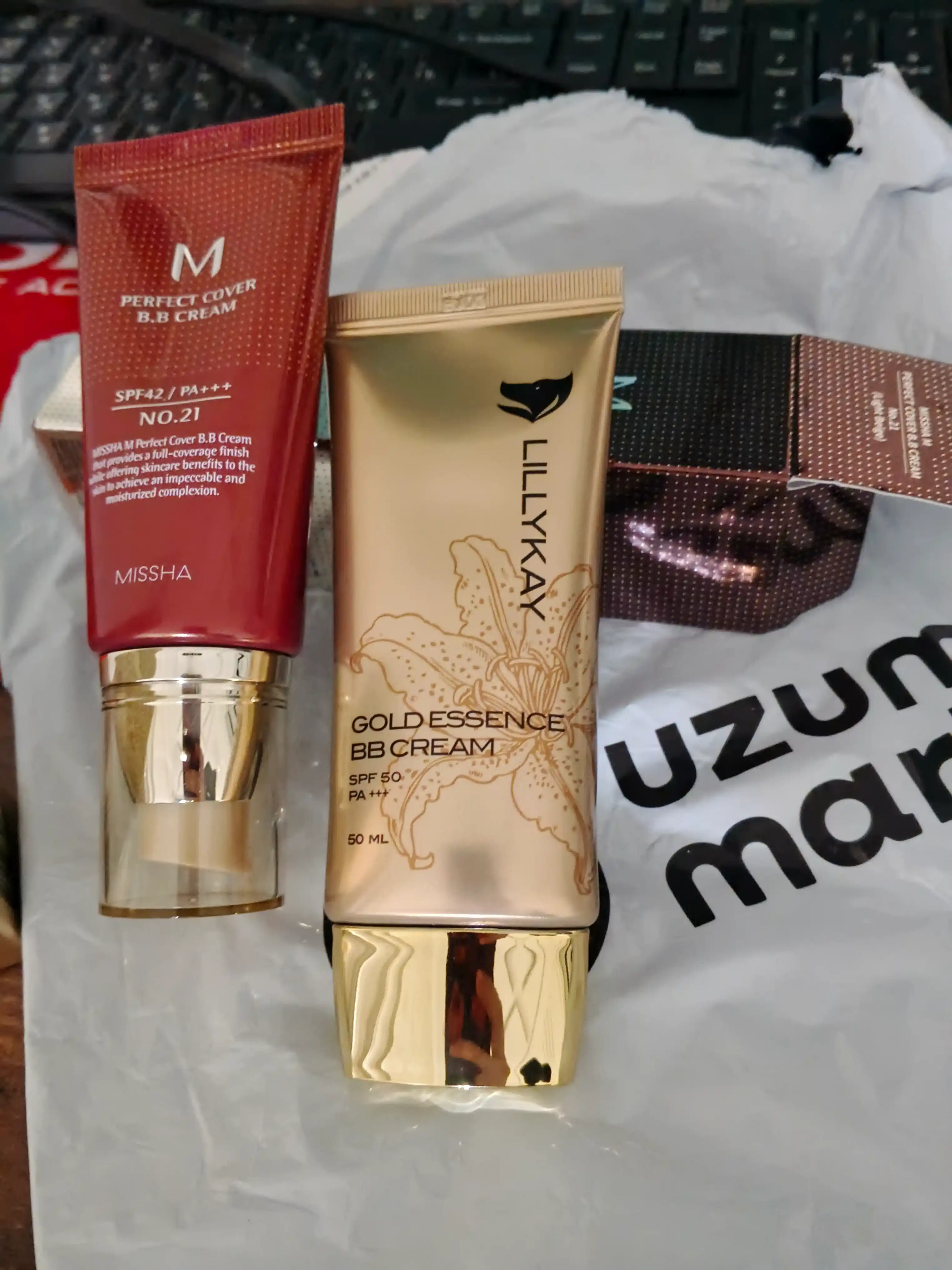 BB-крем для лица, Lillykay Gold Essence, BB-крем с экстрактом золота, 50 мл, Корея