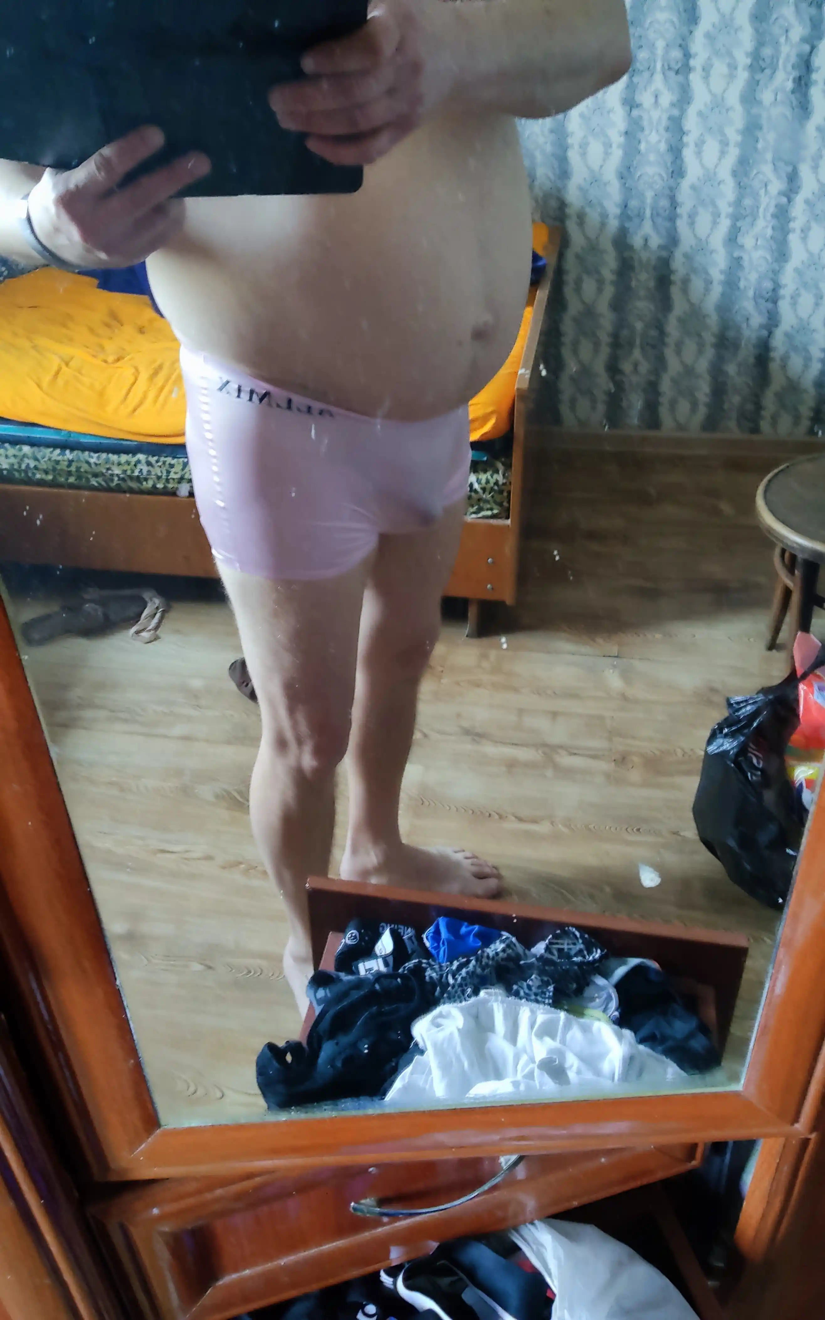 ALLMIX erkaklar bokschi shortilari, shaffof, Ultra yupqa, nafas oladigan, choksiz, 5 ta rang