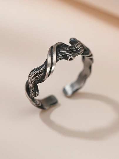 Кольцо в стиле Wing Vintage — эффектный акцент в серебристом дизайне — ЭRNGOLD-КАЛЬЦО3Х-CЕРМЕЛ-50