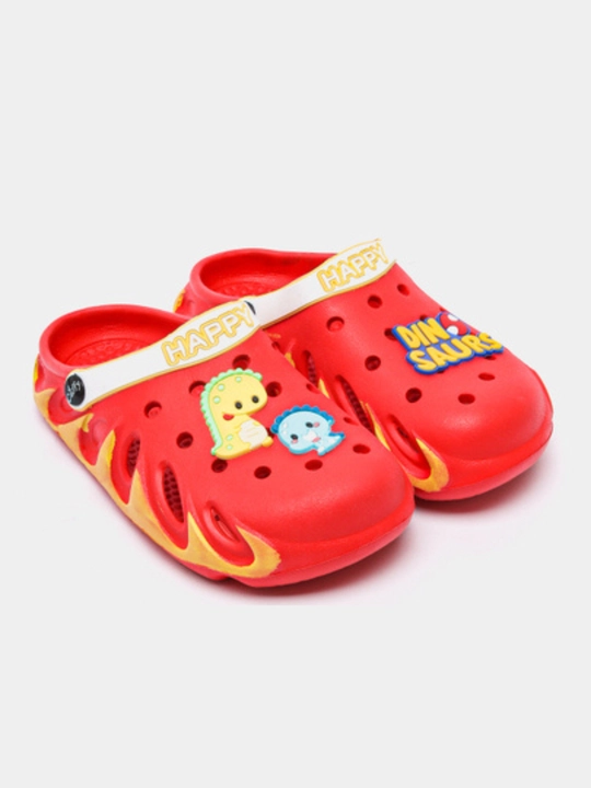 Кроксы с динозавром для детей Crocs, пляжная обувь, размер 34, для мальчиков и девочек - 