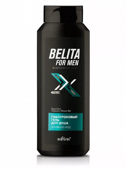 Гель для душа Bielita For Men основной уход, гиалуроновый, 400 мл