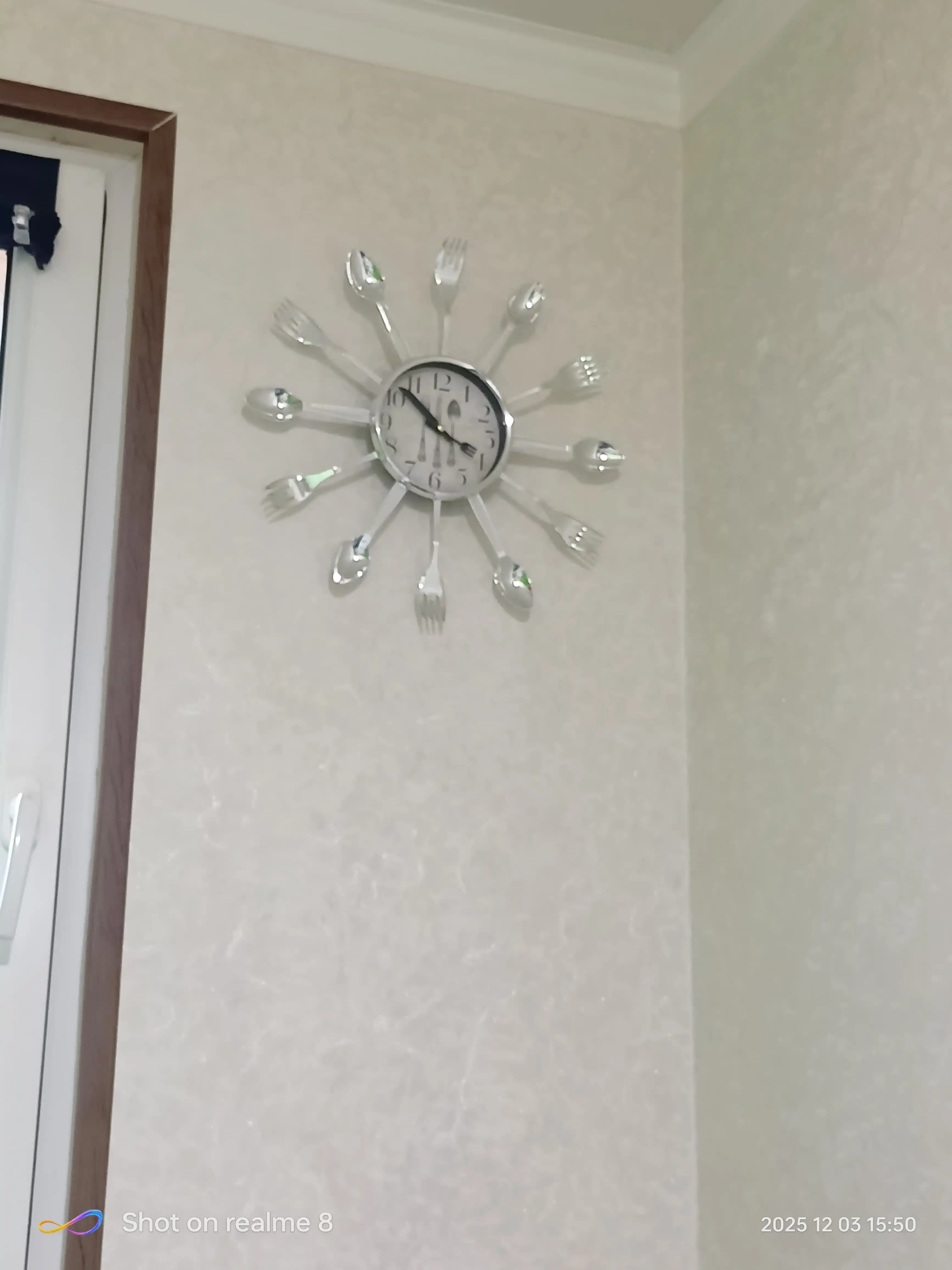Devor soati, dumaloq, interyer uchun, uyga va ofisga, 30 sm