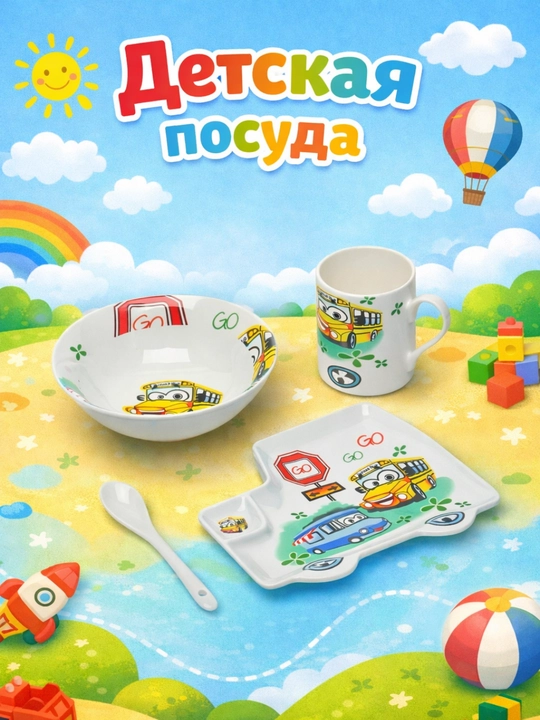Detskiy posuda, detskiy idishlar, bolalar uchun idish - 