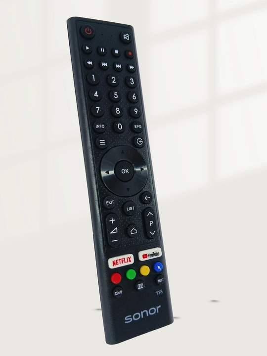 SONOR Smart TV televizorlari uchun masofaviy boshqaruv pulti, Netflix va YouTube bilan