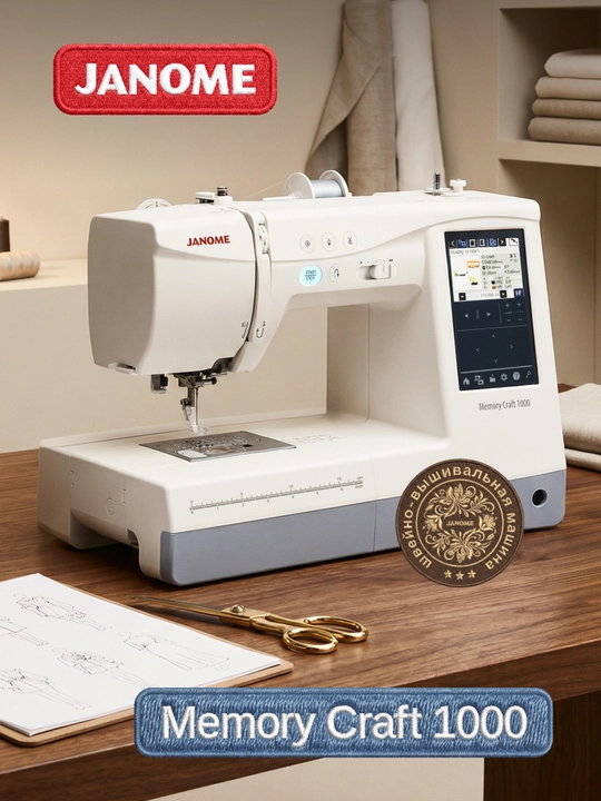 Tikuv va kashta tikish mashinasi Janome Memory Craft 1000 (MC 1000)