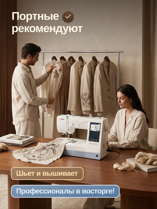 Tikuv va kashta tikish mashinasi Janome Memory Craft 1000 (MC 1000)