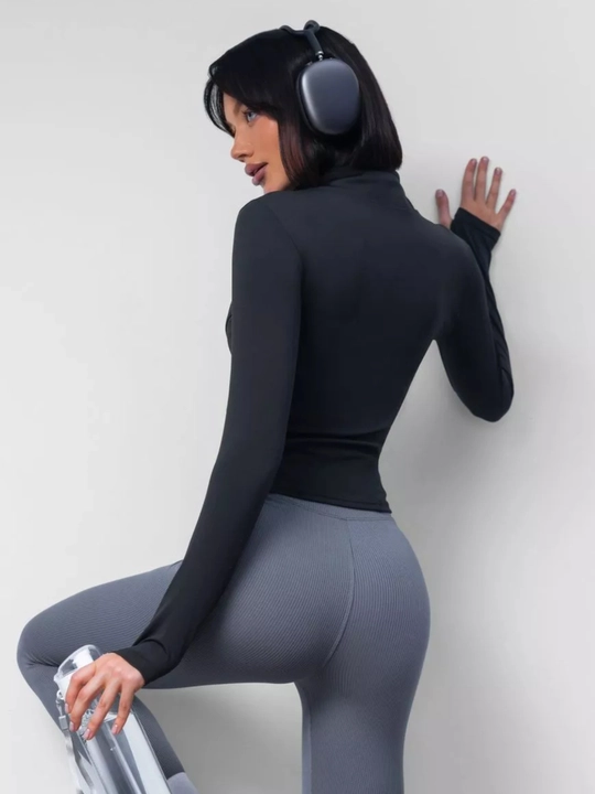 Ayollar sport longslivlari, FIT brendi, yopishqoq rashgard, skims