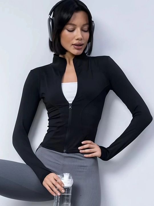 Ayollar sport longslivlari, FIT brendi, yopishqoq rashgard, skims