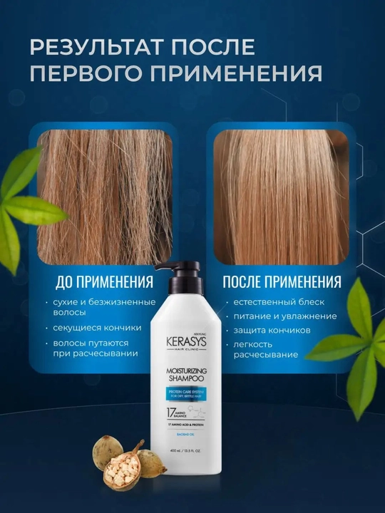 Шампунь женский, мужской Kerasys против перхоти выпадения для всех типов волос 400 мл Корея