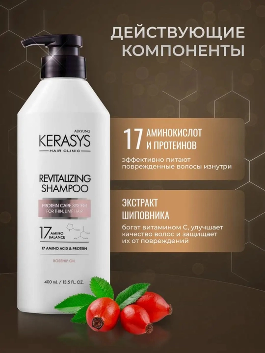 Шампунь женский, мужской Kerasys против перхоти выпадения для всех типов волос 400 мл Корея
