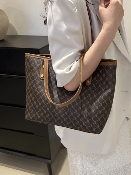 Женская сумка тоут Gucci большая A4 на плечо 2 в 1, с косметичкой