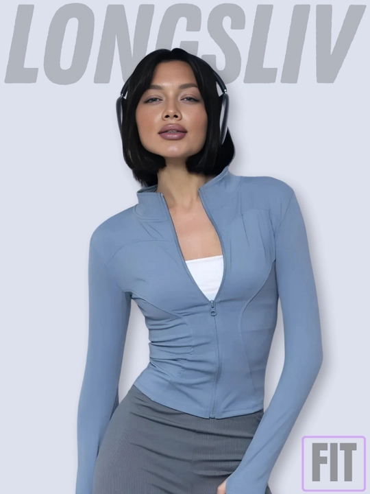 Ayollar sport longslivlari, FIT brendi, yopishqoq rashgard, skims - 