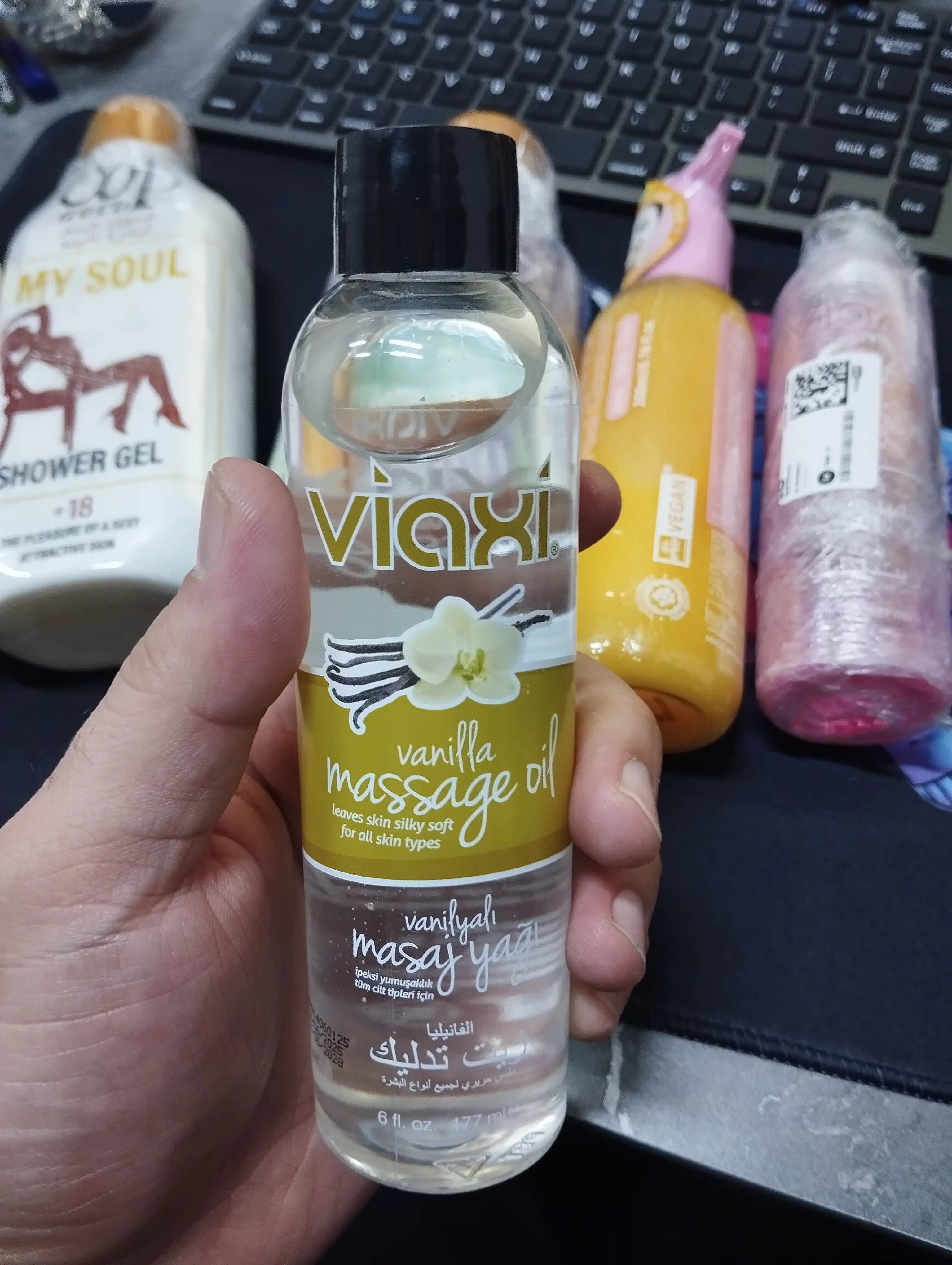 Massaj moyi, Viaxi Ayollar va erkaklar uchun, namlantiruvchi va tinchlantiruvchi, 177 ml
