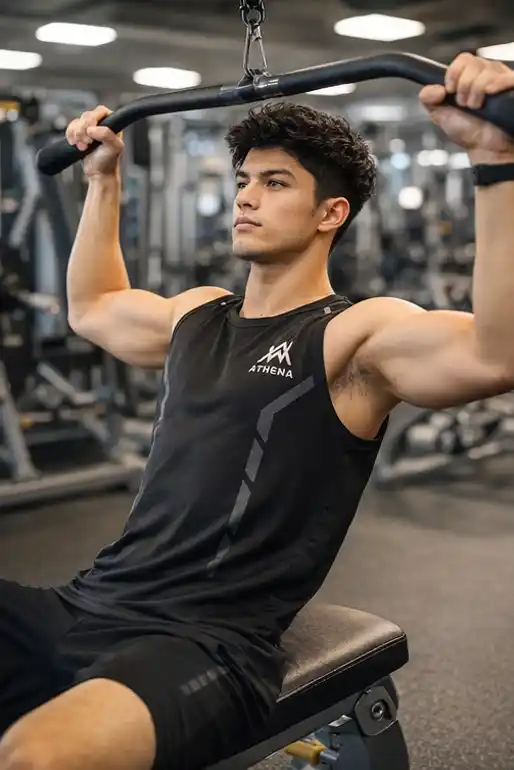 Erkaklar uchun sport maykasi, yengsiz, zal, fitnes va mashg‘ulotlar uchun, tez quriydigan