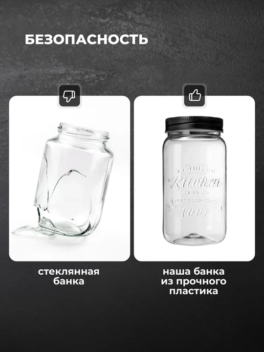 Банки, контейнеры для хранения сыпучих продуктов, круп, набор банок