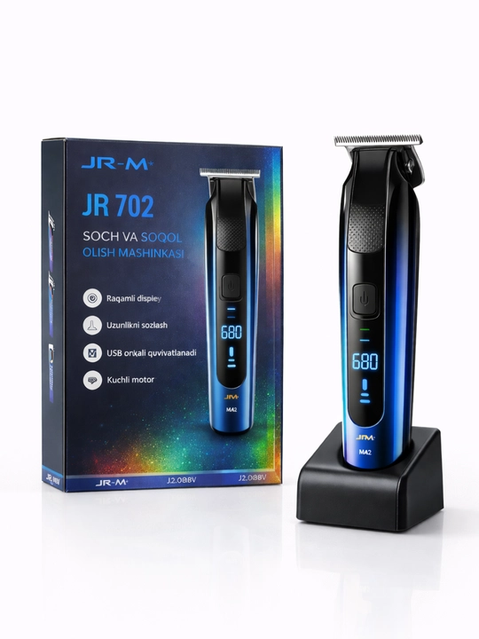 Профессиональная машинка для стрижки JR-M JR702 с LED дисплеем