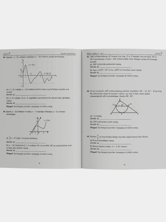 Milliy sertifikat – Matematika Jamshid Saidxonov