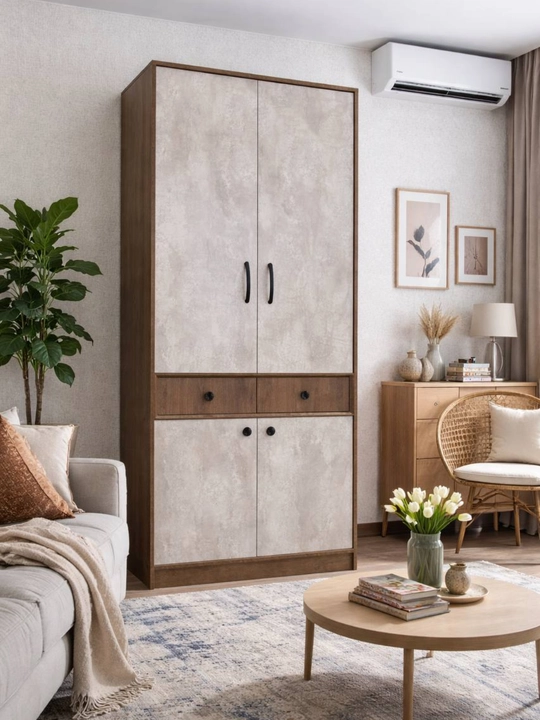 Comfort 205×90×52 sm o‘lchamdagi kiyim shkafi, LDSP Rossiya, qo‘shimcha moslamalar bilan - 