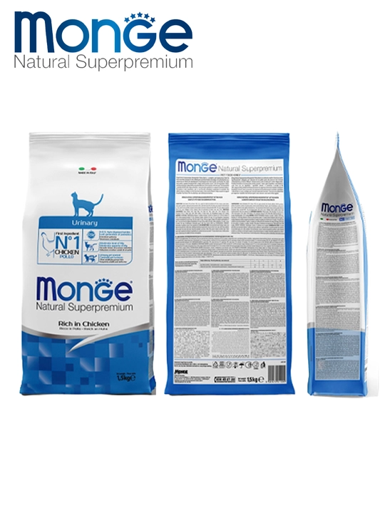 MONGE CAT Urinary, корм для профилактики мочекаменной болезни у кошек, 1.5 кг