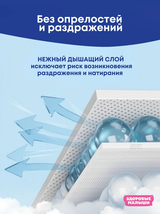 Подгузники трусики детские Здоровые малыши, все размеры 3 M, 4 L, 5 XL, 6 XXL, памперс