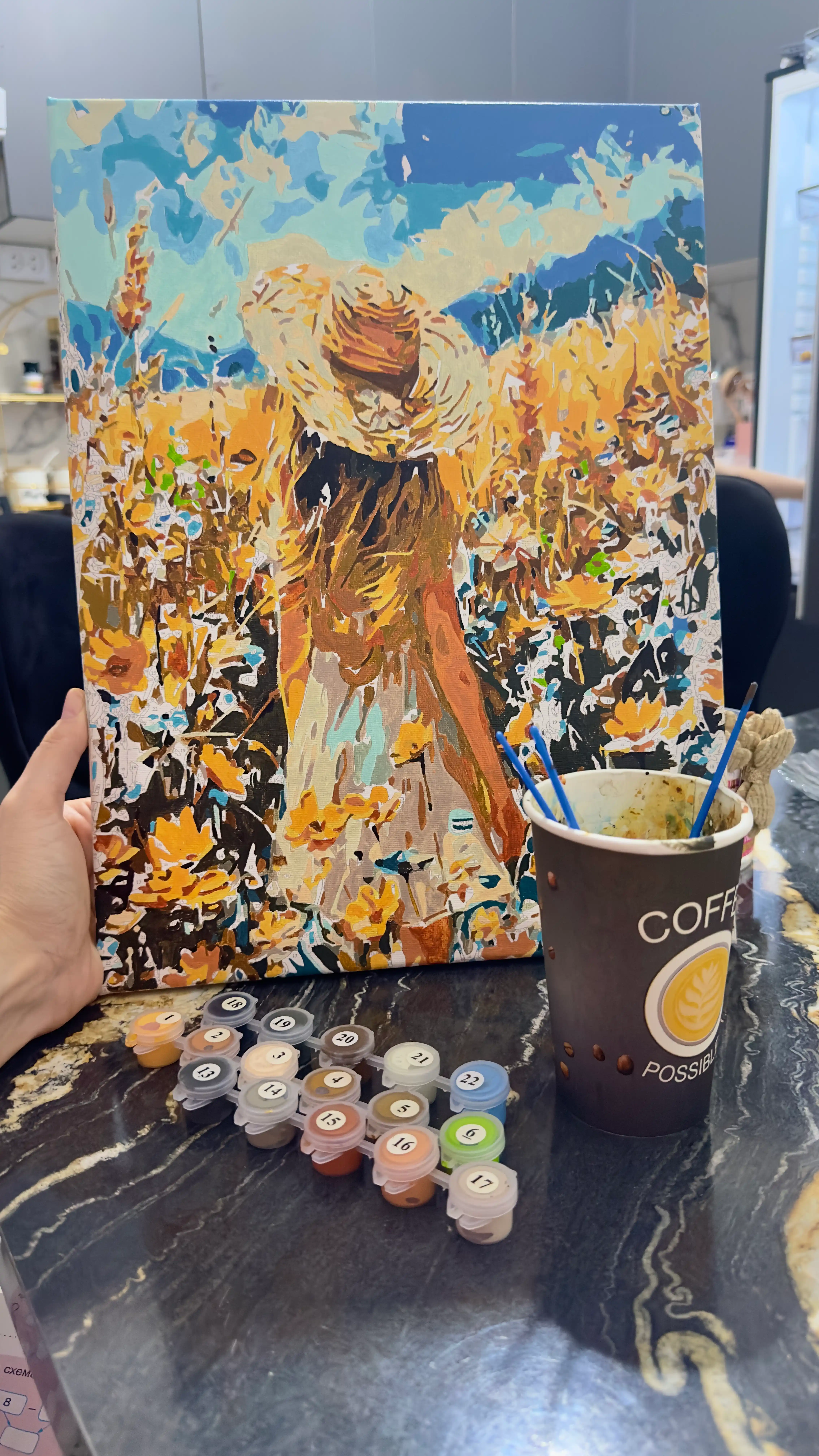 Raqamlar bo'yicha rasm Skystore Odamlar, asosli ramkaga tortilgan, 30 x 40 sm