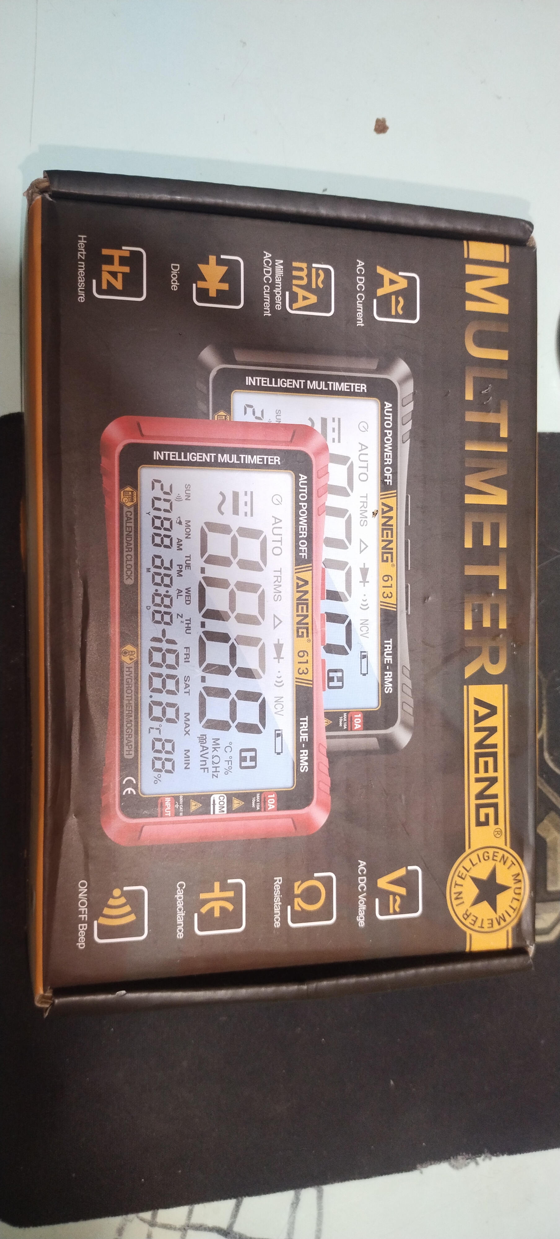 ANENG 613 Multimetr Tester Voltmetr AC/DC, temperatura, namlik