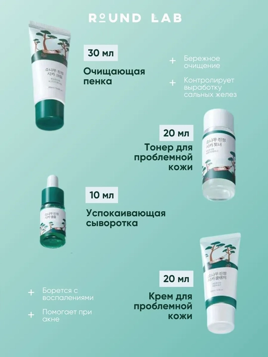 Round Lab Trial Kit teri uchun kompleks parvarish sayohat mini-to‘plami