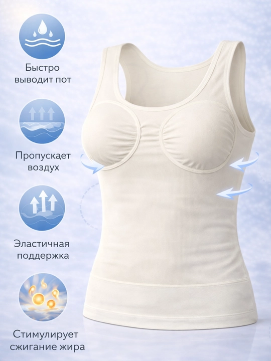 Qo‘llab-quvvatlovchi va issiqlik effektiga ega ayollar tortuvchi maykasi, M-2XL - 