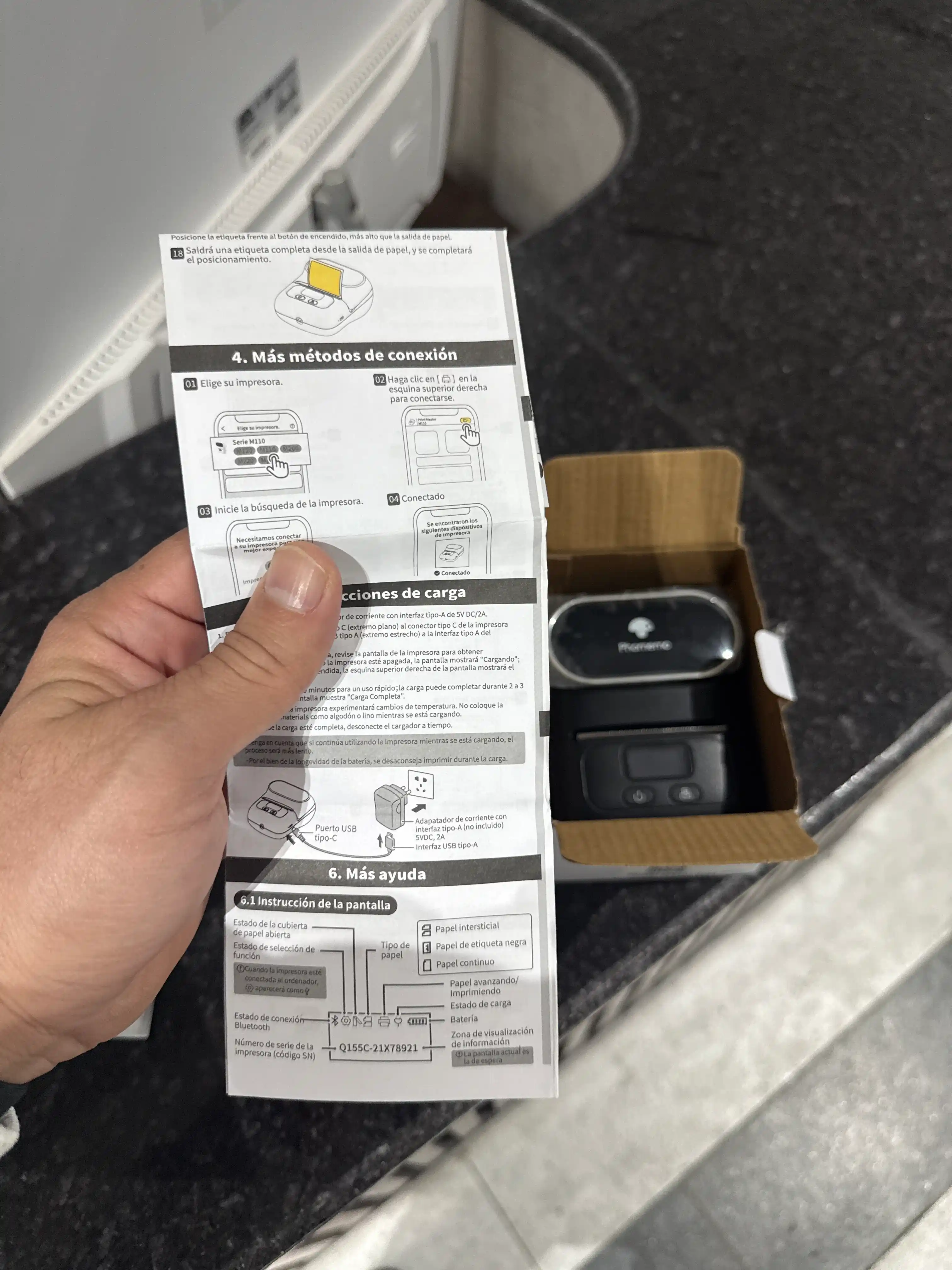 Phomemo M110 yorliq printeri, portativ